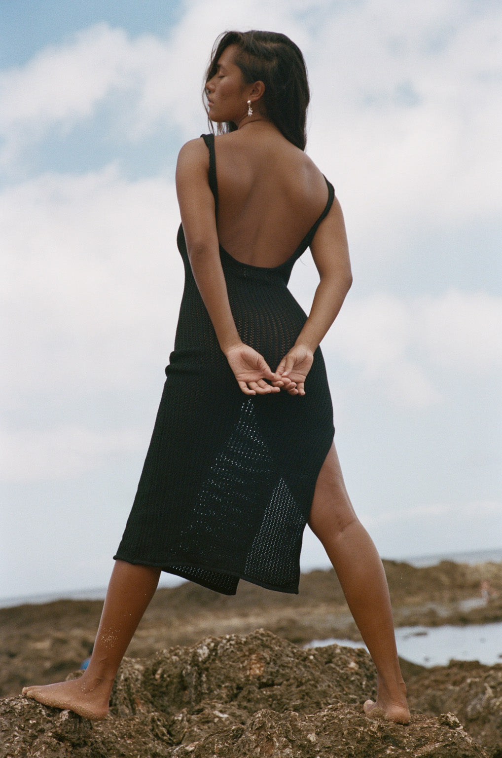 Osaka Crochet Dress - Black Crochet STONE FOX SWIM Osaka Crochet Dress - Black Crochet STONE FOX SWIM