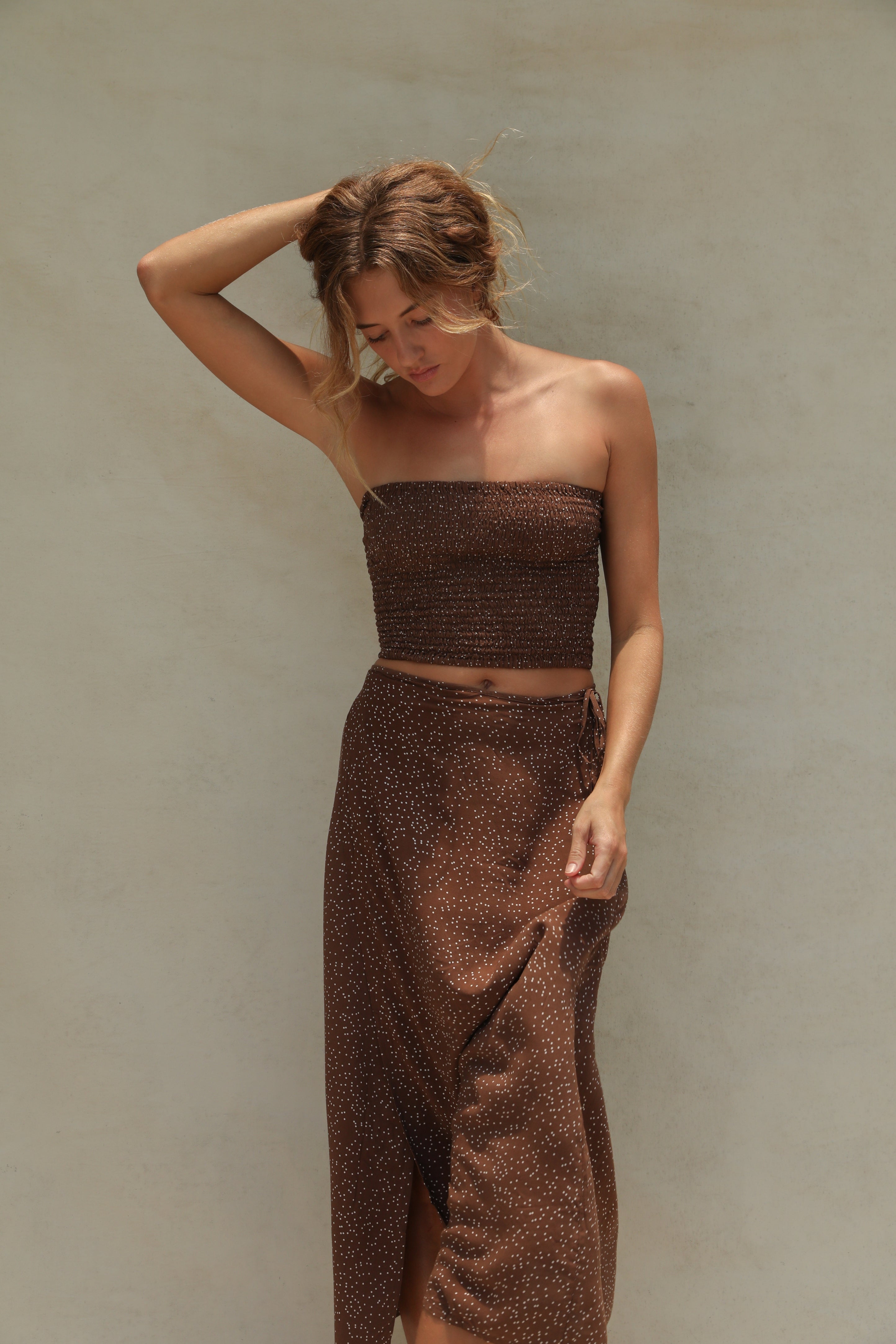 Flora Tube Top - Coco Dot