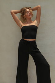 Flora Tube Top - Black