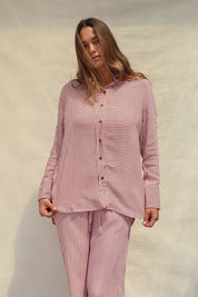 Layla Shirt - Azalea Stripe