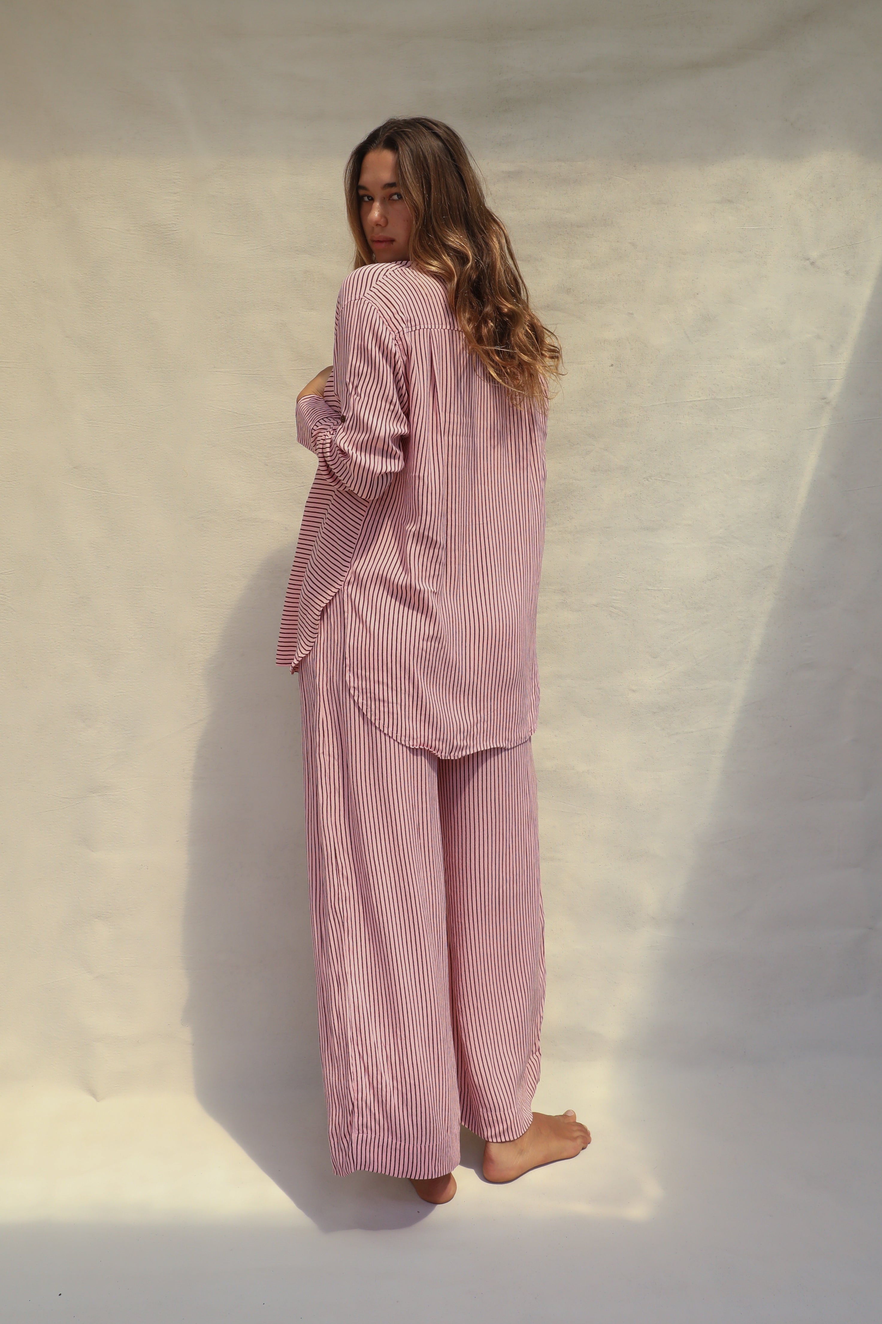 Layla Shirt - Azalea Stripe