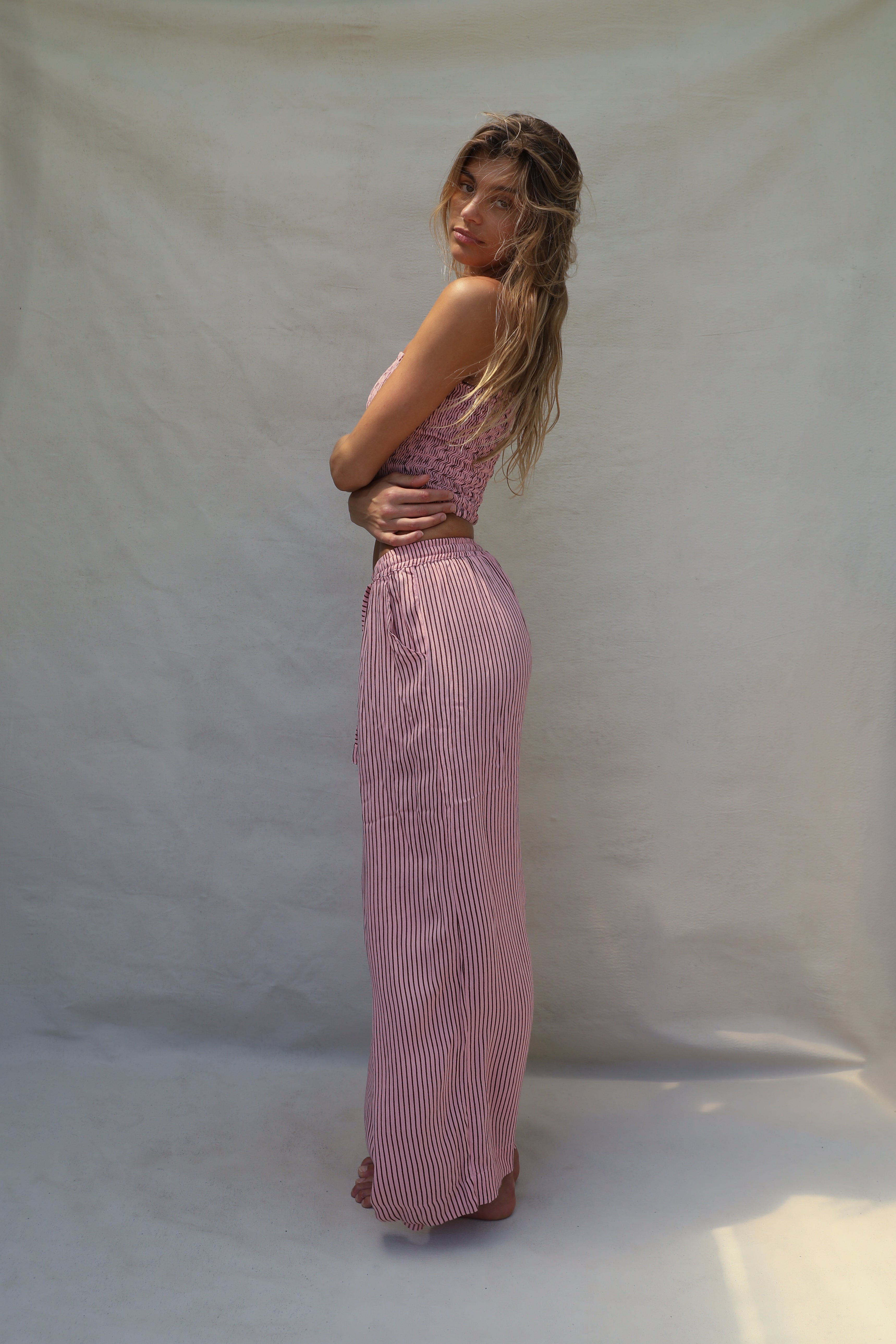 Bruna Pant - Azalea Stripe