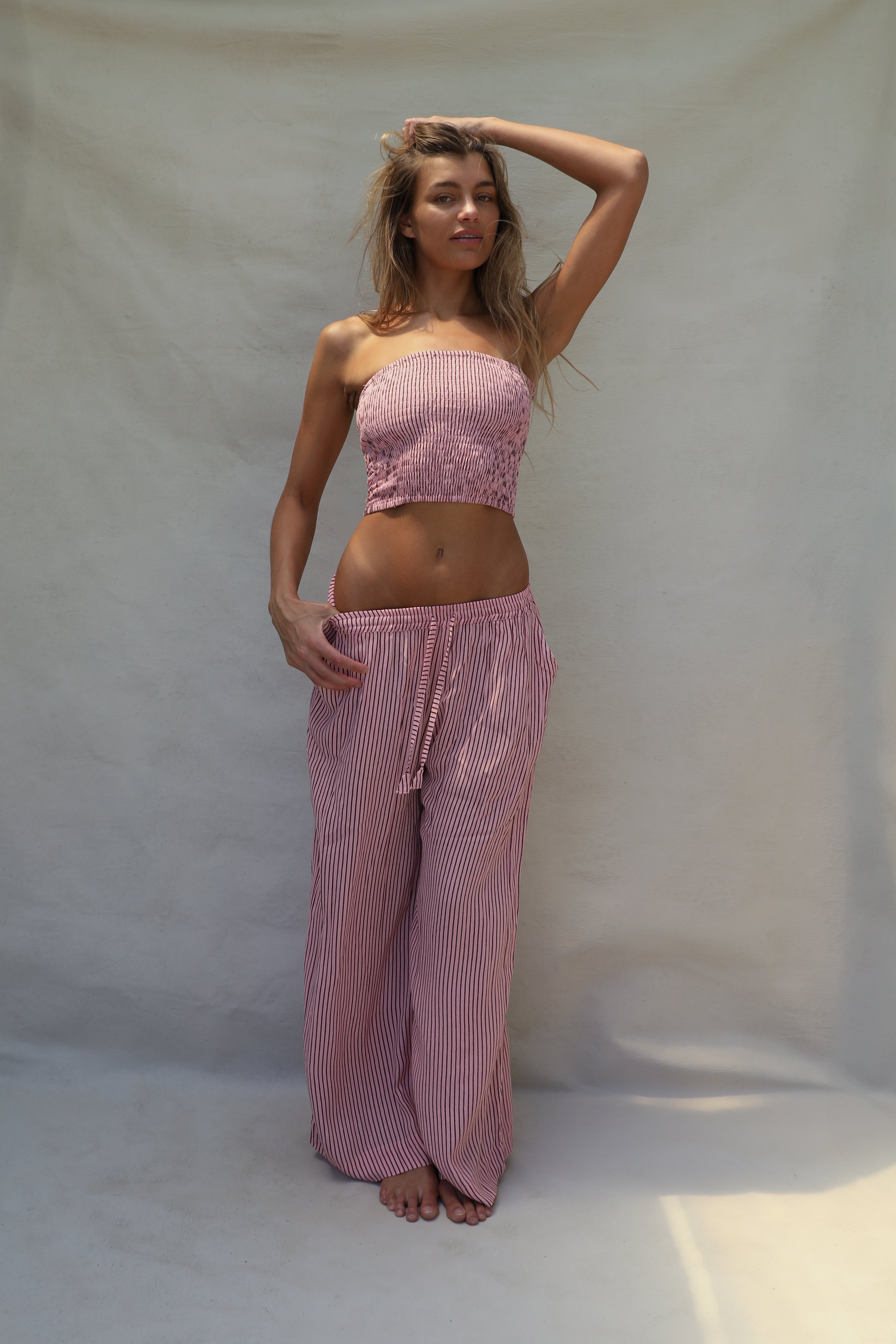 Flora Tube Top - Azalea Stripe