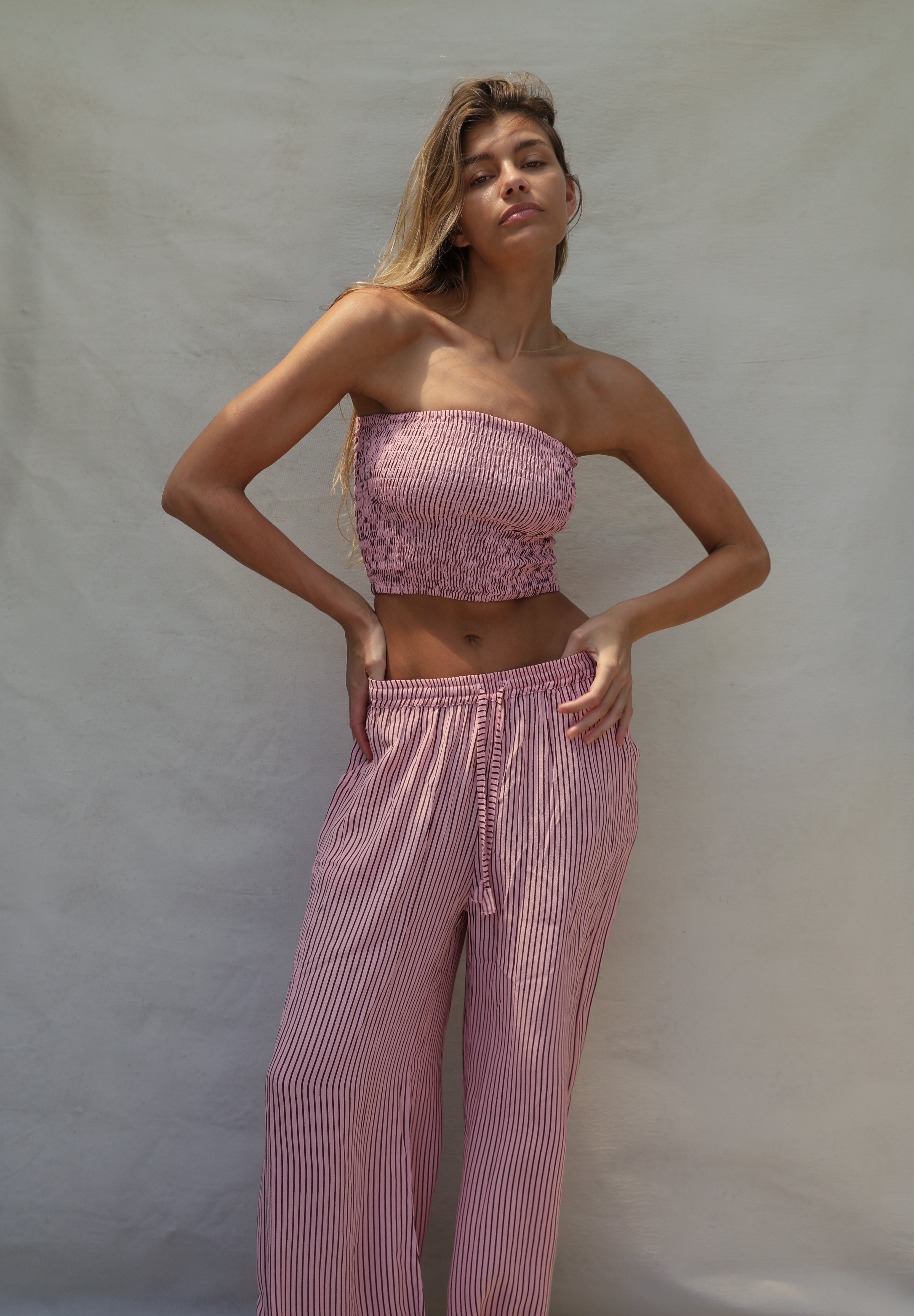 Flora Tube Top - Azalea Stripe
