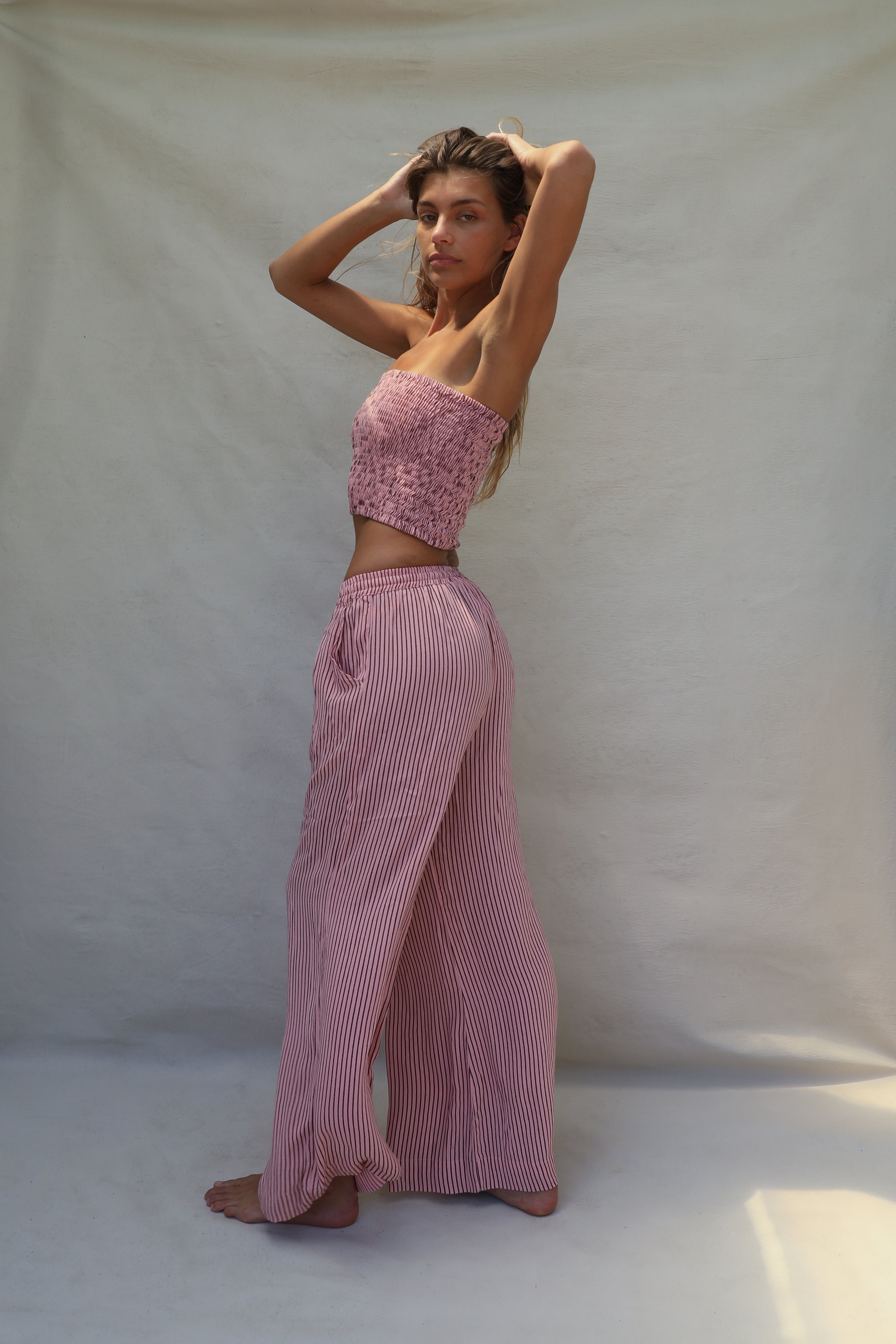 Flora Tube Top - Azalea Stripe
