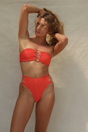 Leilani Bikini Top - Hibiscus Weave