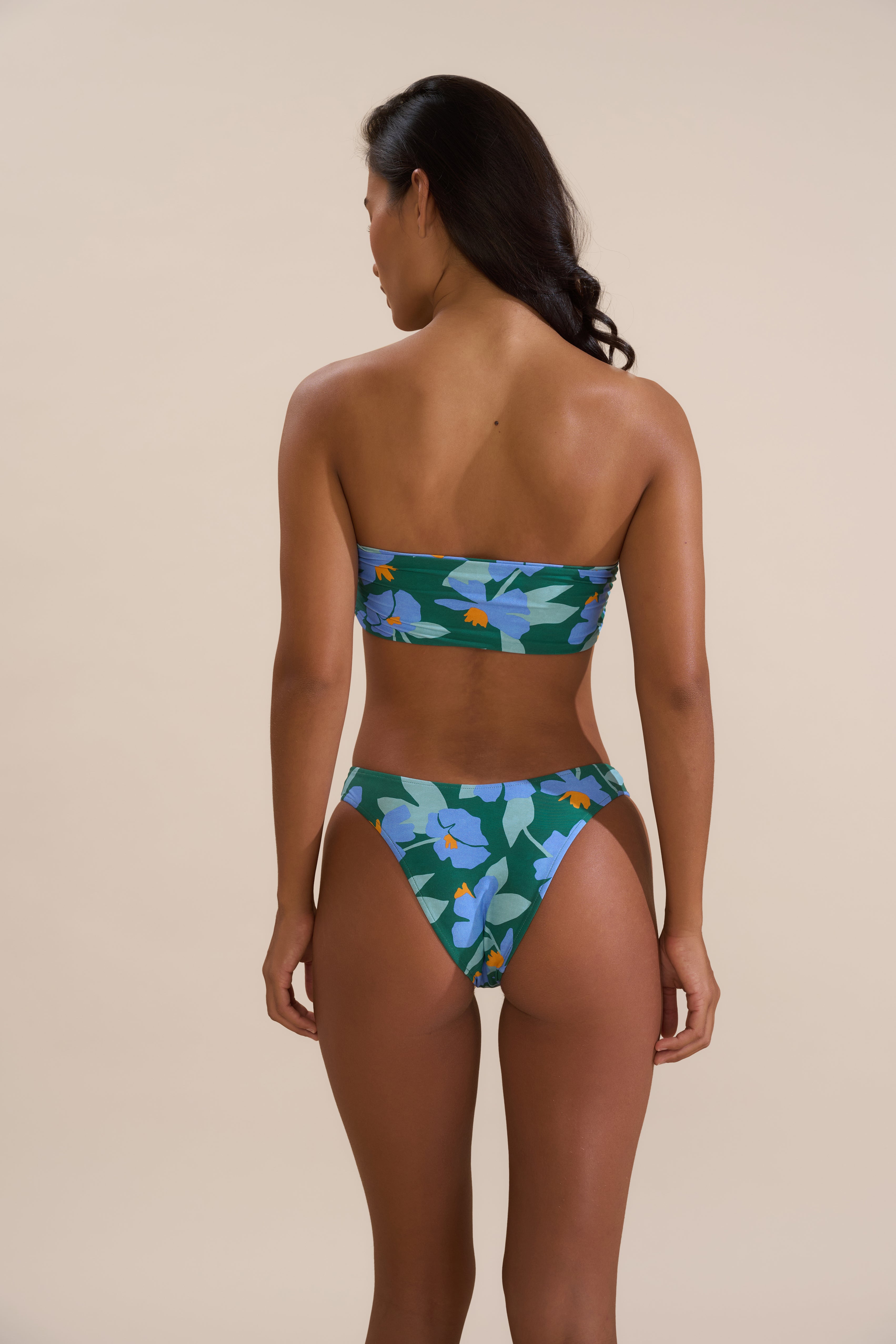 Model Ecom Image Lele Bikini Top and Luka Bottom  in Wildflowers