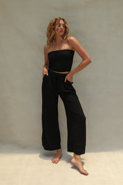 Flora Tube Top - Black