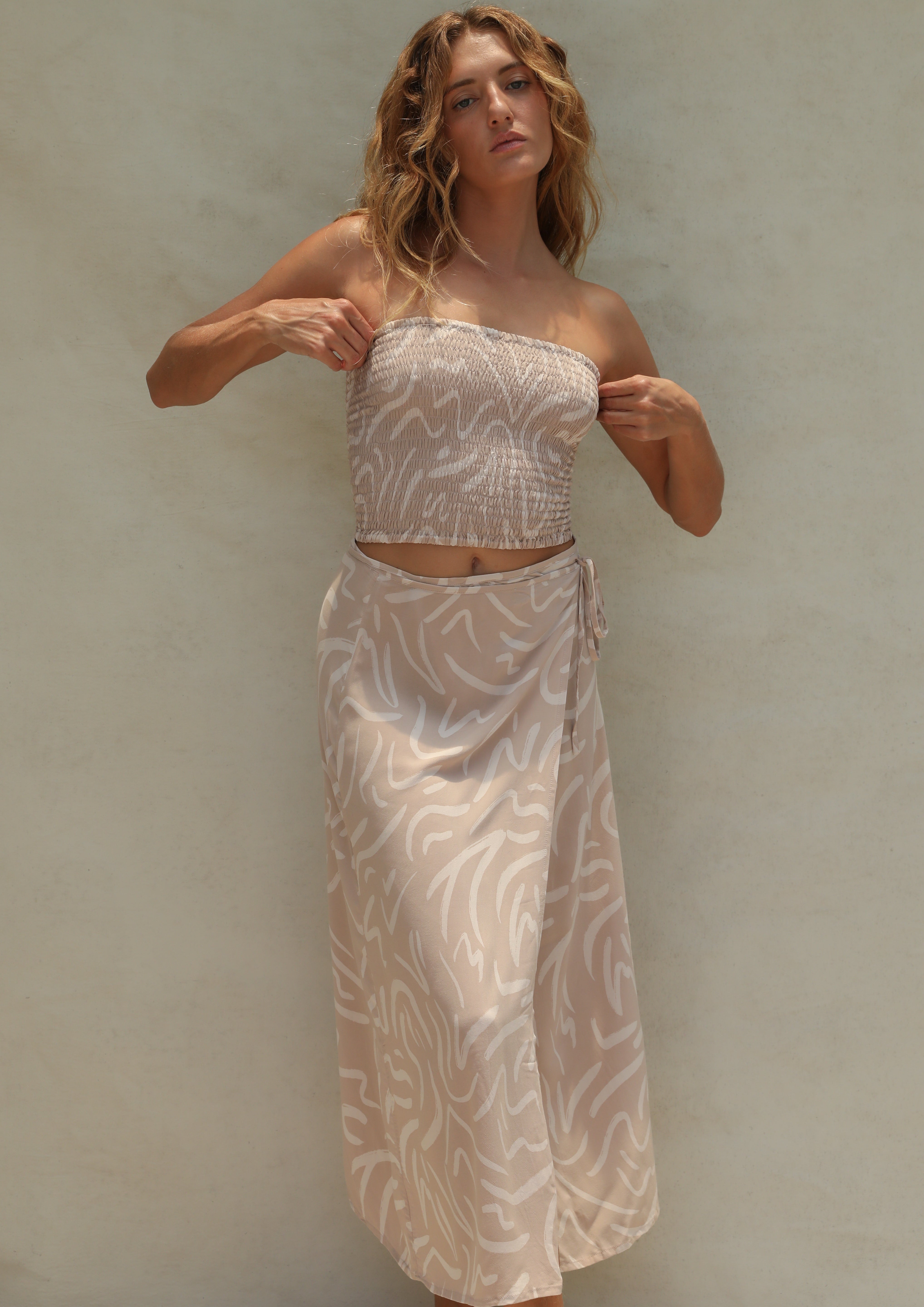 Flora Tube Top - Shifting Sand