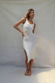 Osaka Crochet Dress - White Crochet