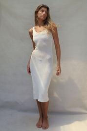 Osaka Crochet Dress - White Crochet