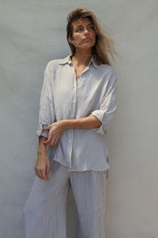 Layla Shirt - Periwinkle Stripe