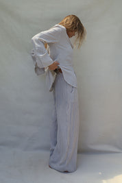Layla Shirt - Periwinkle Stripe