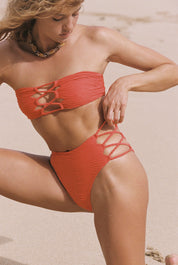Theo Bikini Bottom - Hibiscus Weave