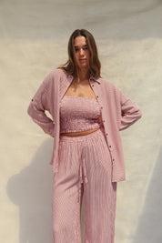 Layla Shirt - Azalea Stripe