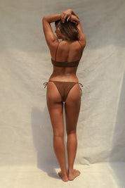 Palma Bikini Bottom - Coconut Oil Hibiscus Towelling