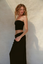 Flora Smocked Tube Top - Stone