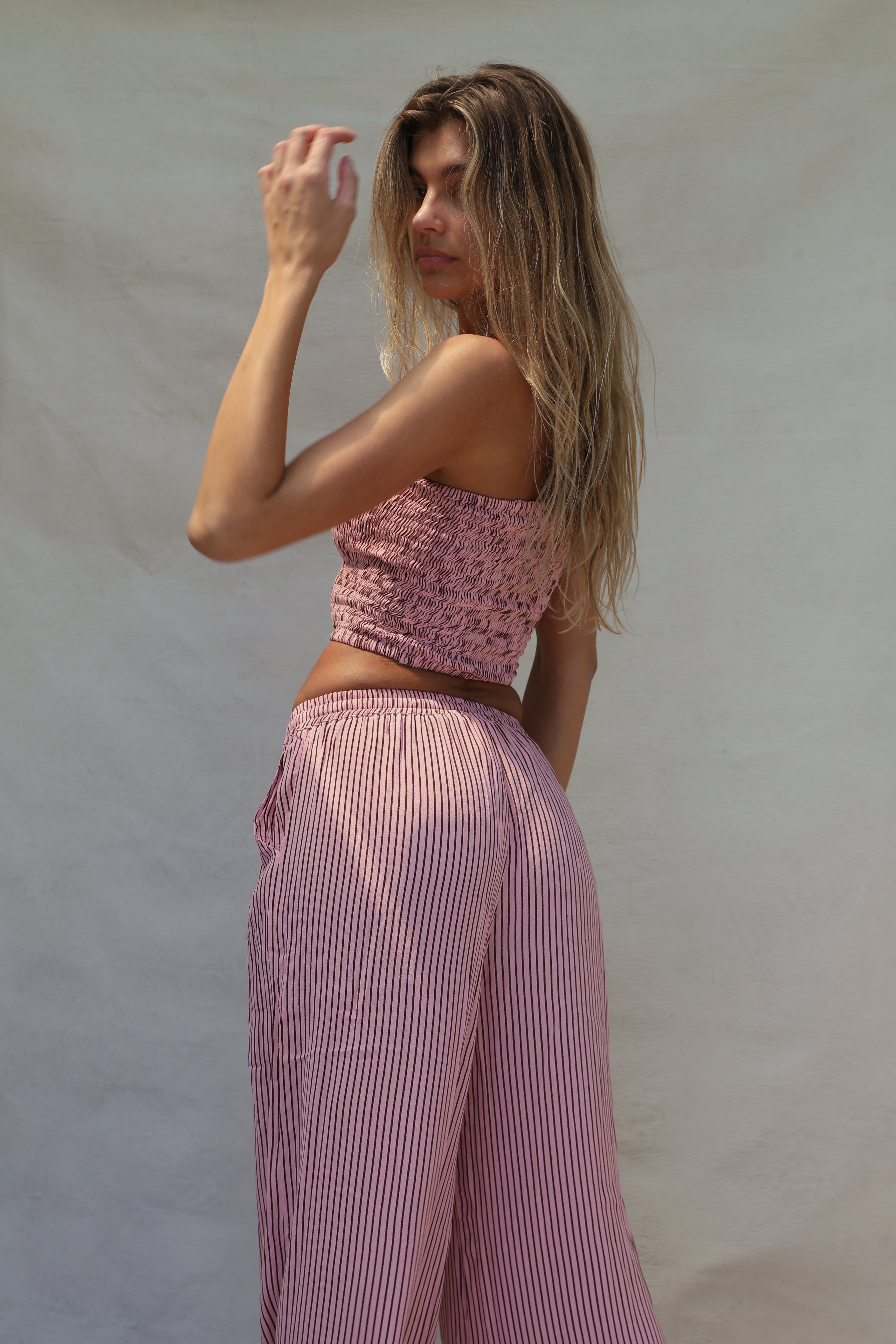 Flora Smocked Tube Top - Azalea Stripe – STONE FOX SWIM