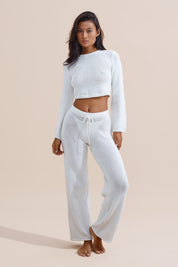 Jude Crochet Pant - White Crochet