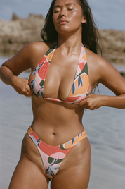 Campaign image model wears Luka Bottom and Rico Top in Botanical