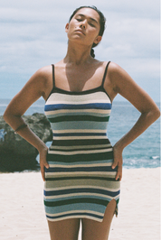 Corah Mini Knit Dress - Cape Verde Stripe