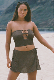 Sola Mini Wrap Skirt - Coconut Oil