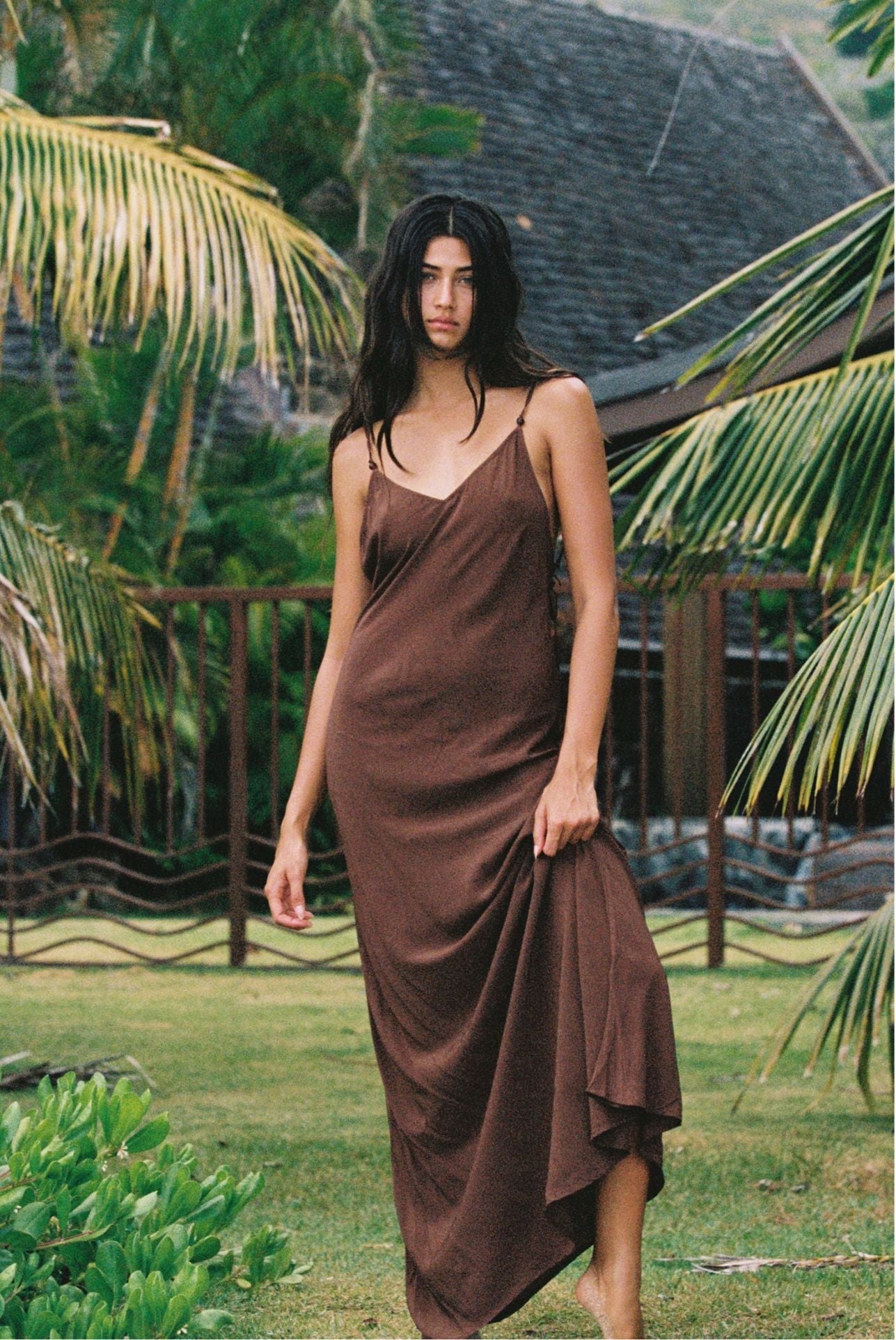 Alma Beaded Slip Dress - Coconut Oil – STONE FOX SWIM