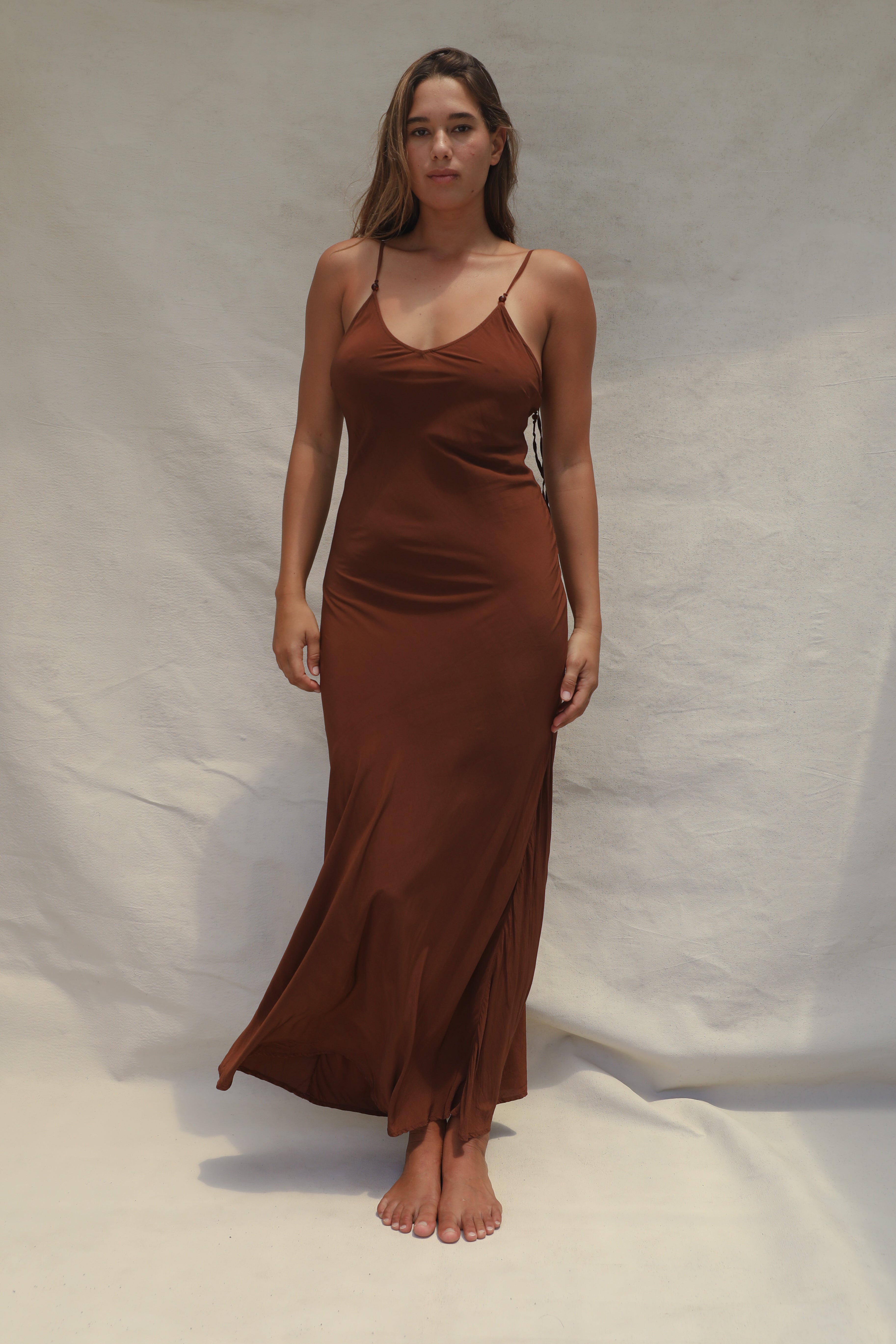 Alma Beaded Slip Dress - Coconut Oil – STONE FOX SWIM