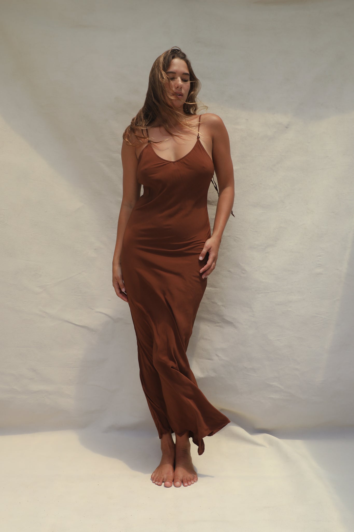 Alma Beaded Slip Dress - Coconut Oil STONE FOX SWIM Alma Beaded Slip Dress - Coconut Oil STONE FOX SWIM