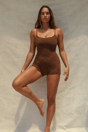 Bobby Surf Suit - Coconut Oil Hibiscus Towelling