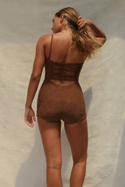 Bobby Surf Suit - Coconut Oil Hibiscus Towelling