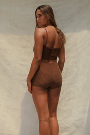 Bobby Surf Suit - Coconut Oil Hibiscus Towelling