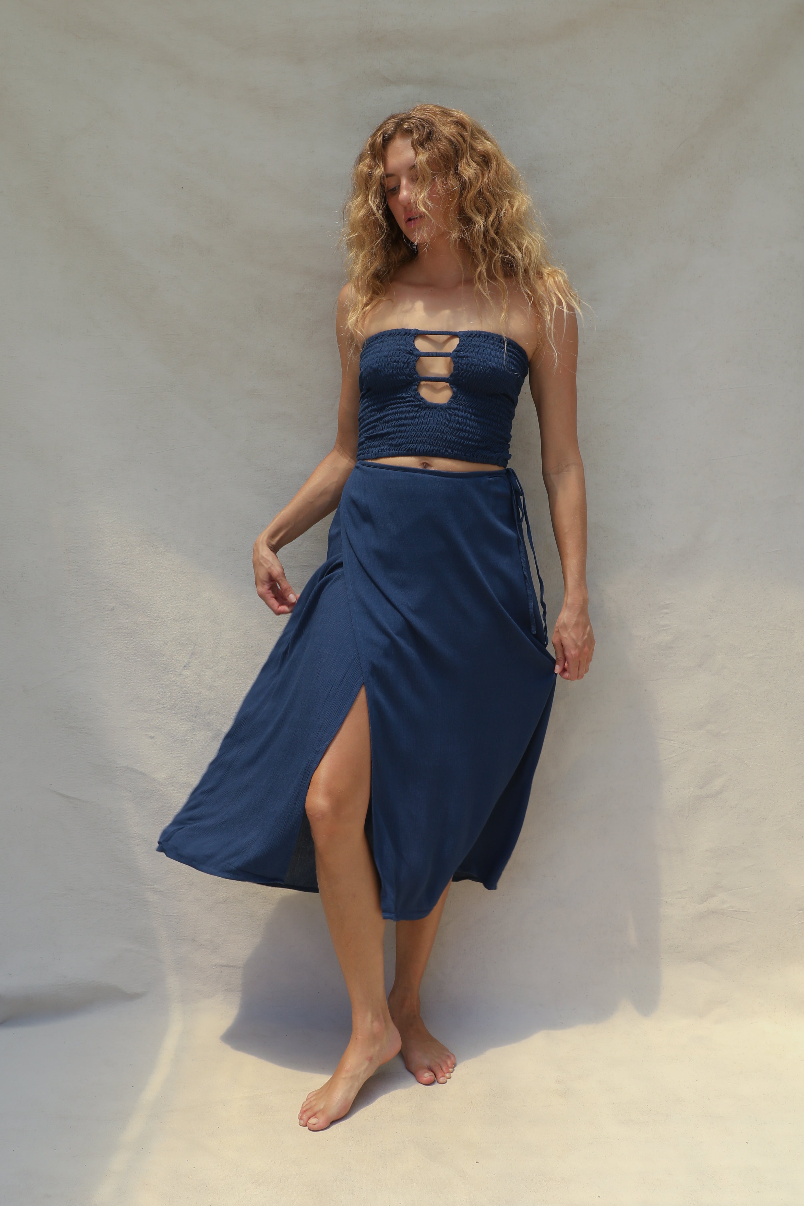 Holiday Wrap Skirt - Azul