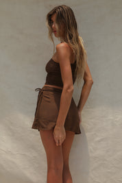 Coco Smocked Cut-Out Tube Top - Coconut Oil