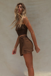 Coco Smocked Cut-Out Tube Top - Coconut Oil