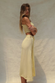 Coco Smocked Cut-Out Tube Top - Horchata