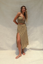 Coco Smocked Cut-Out Tube Top - Vista Flor