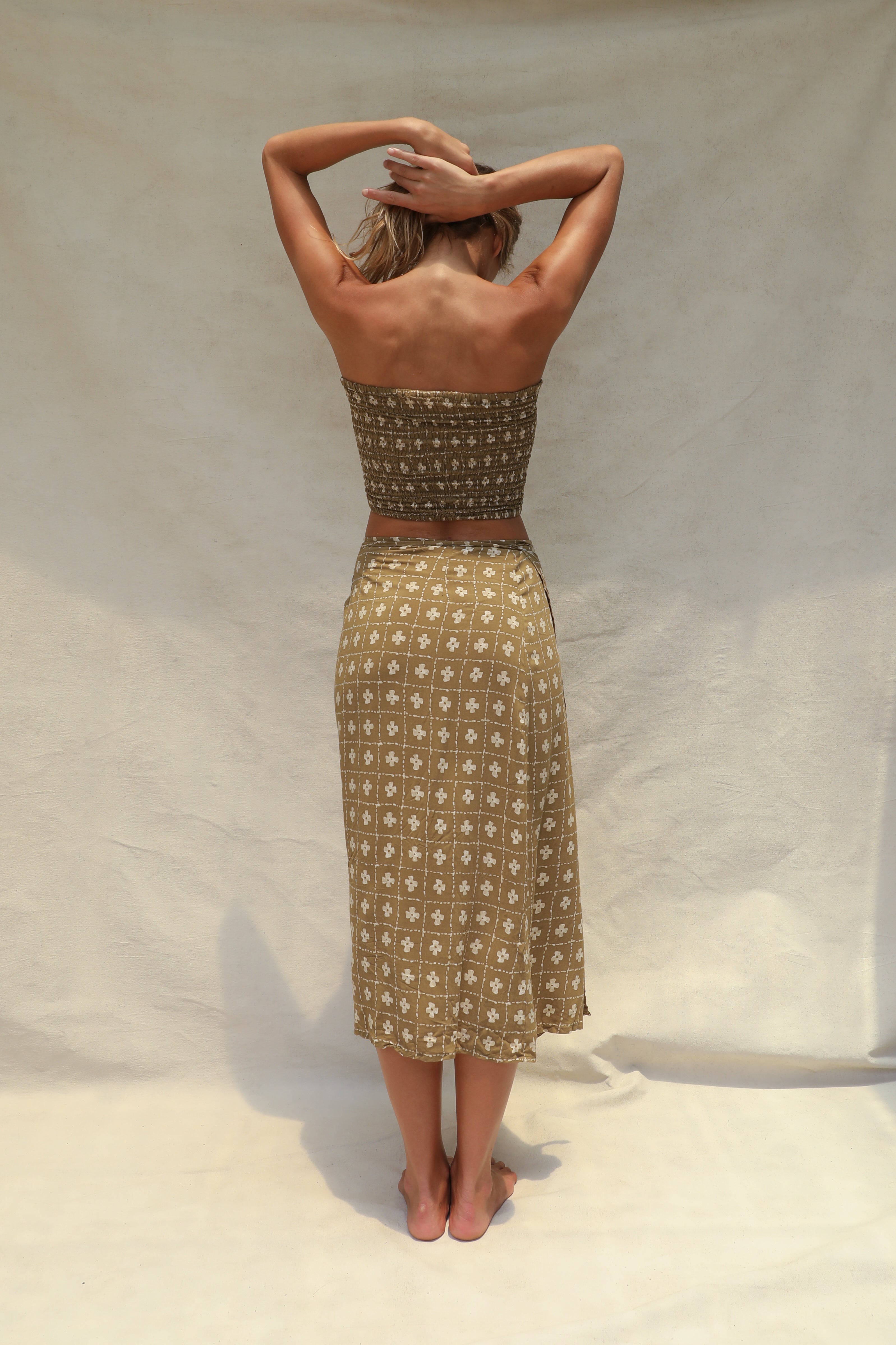 Coco Smocked Cut-Out Tube Top - Vista Flor