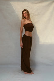 Flora Smocked Tube Top - Earth
