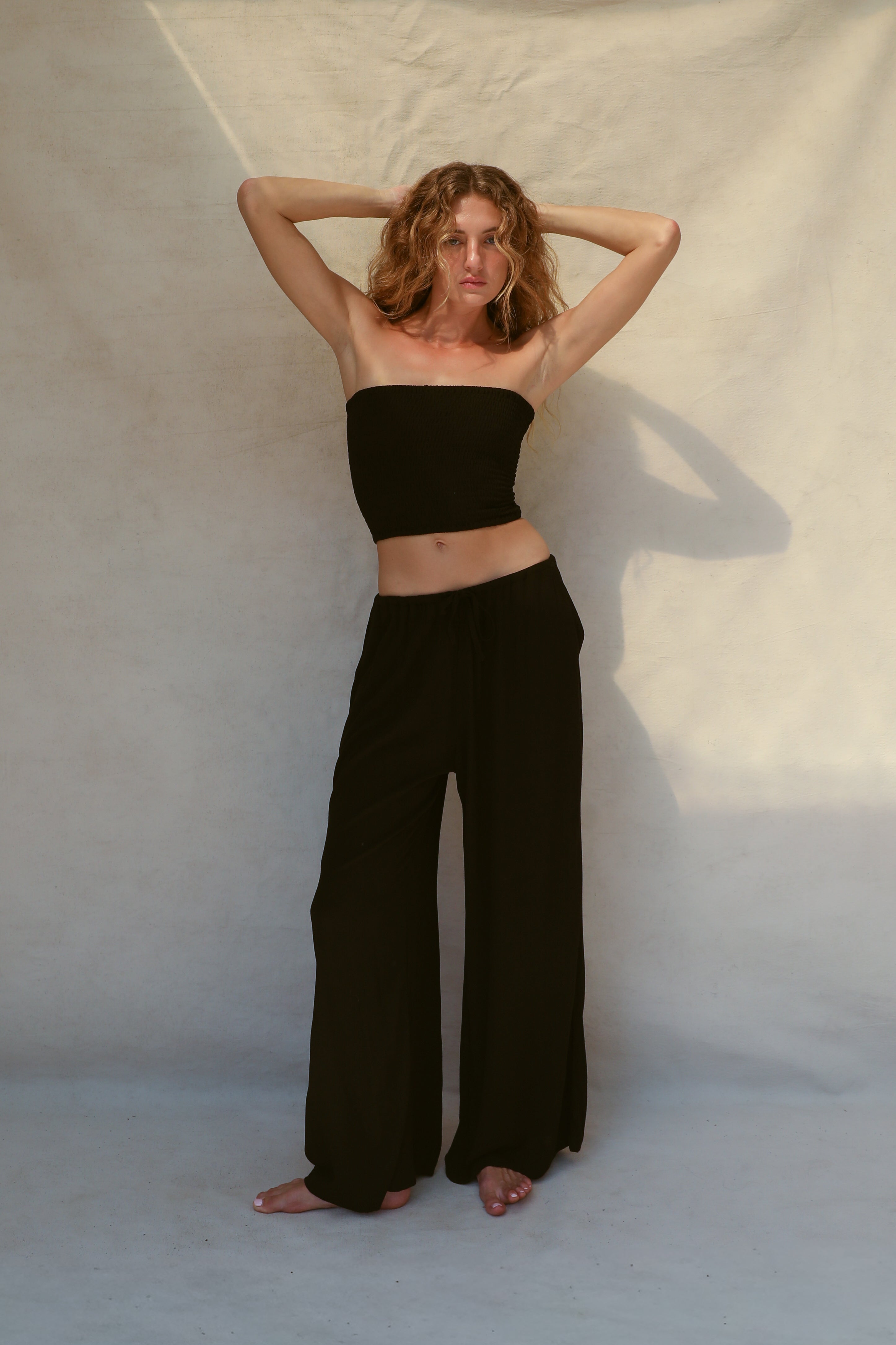 Flora Smocked Tube Top - Stone