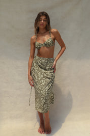 Holiday Wrap Skirt - Baja Bloom