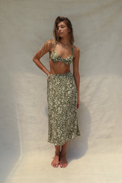 Holiday Wrap Skirt - Baja Bloom