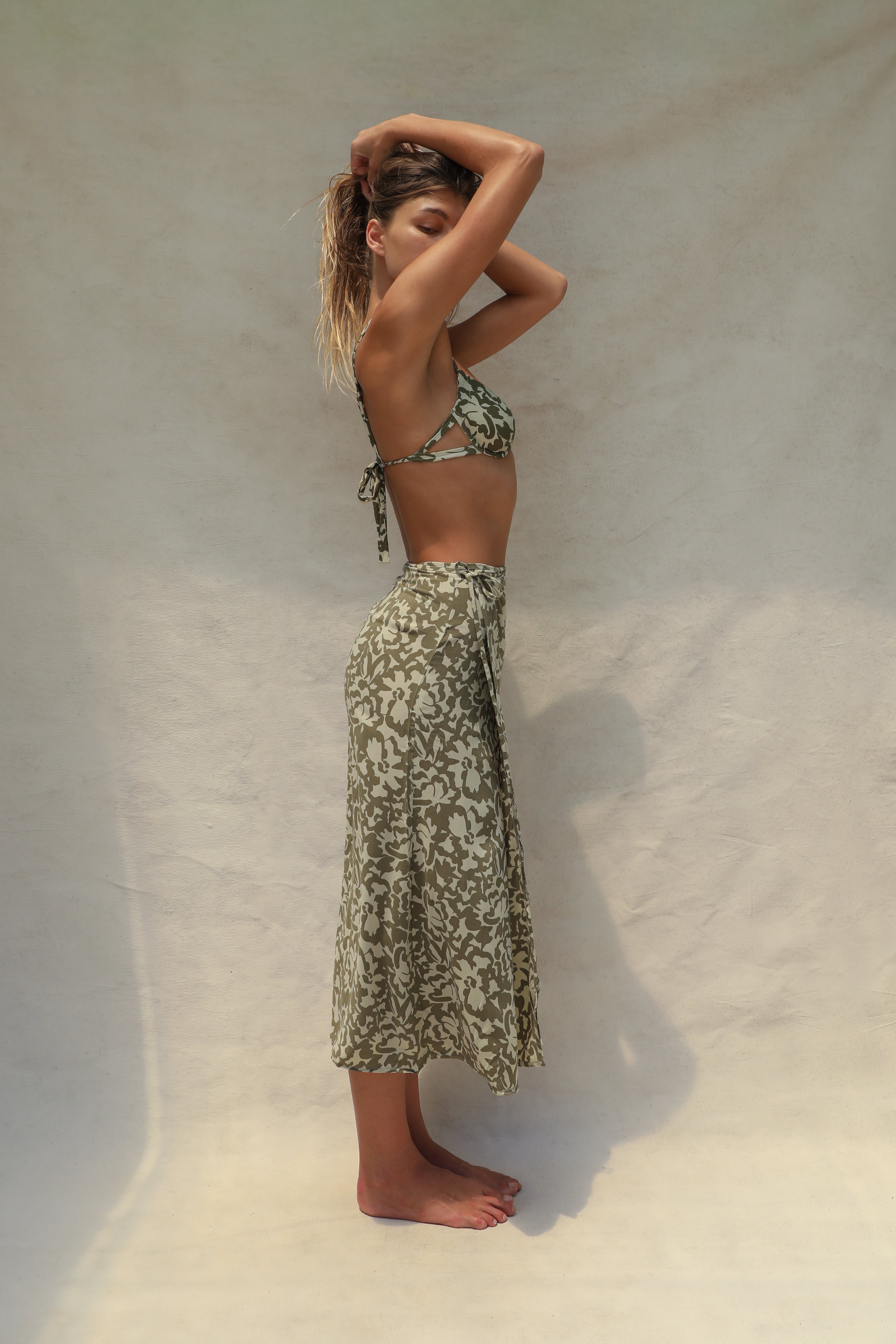 Holiday Wrap Skirt - Baja Bloom