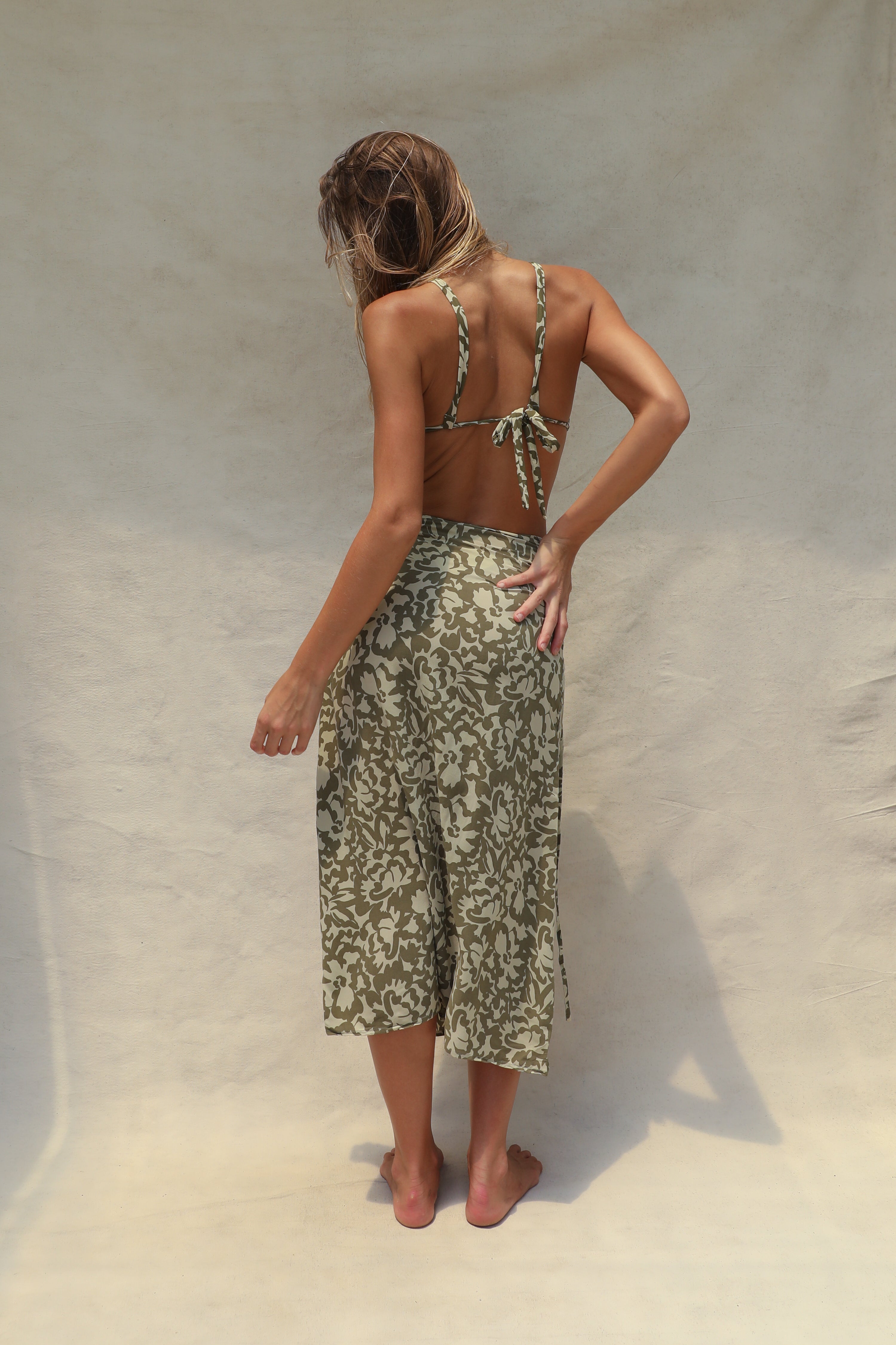 Holiday Wrap Skirt - Baja Bloom