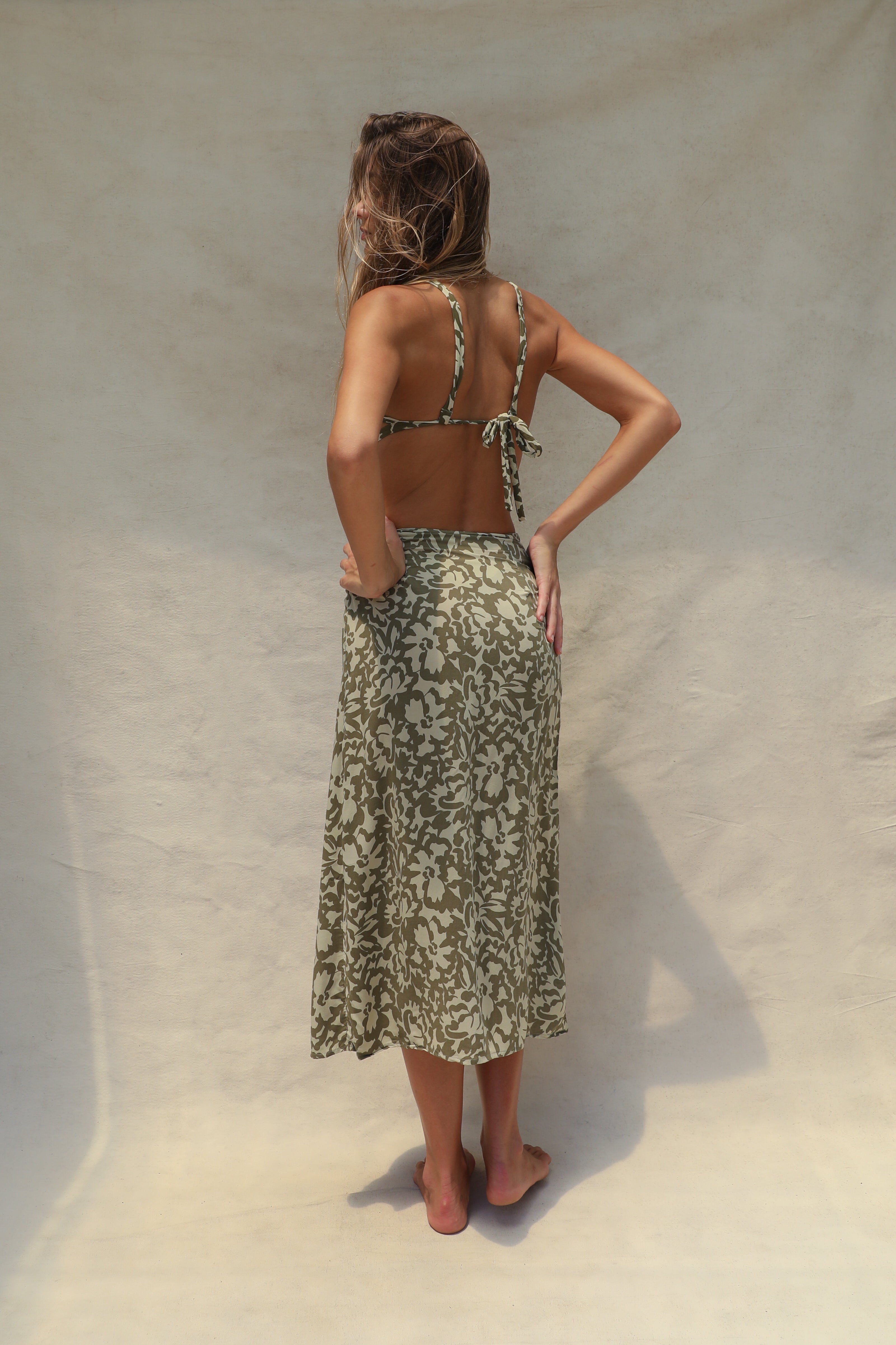 Holiday Wrap Skirt - Baja Bloom