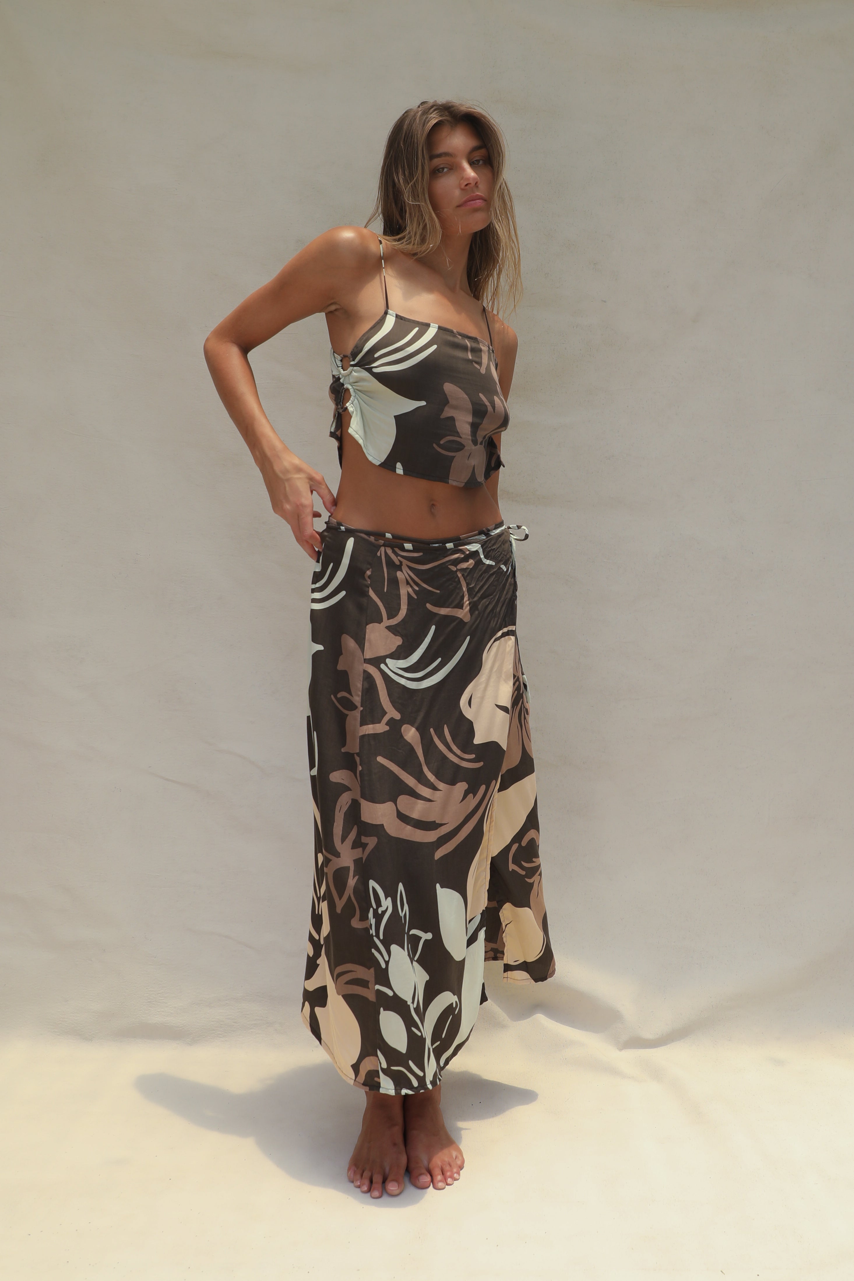 Holiday Wrap Skirt - Prickly Pear – STONE FOX SWIM