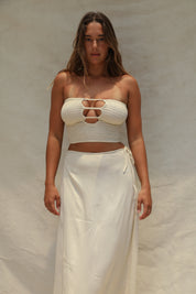 Coco Smocked Cut-Out Tube Top - Summer Sand