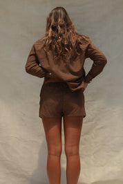 Mela Button-Up Boyfriend Shirt - Coconut Oil