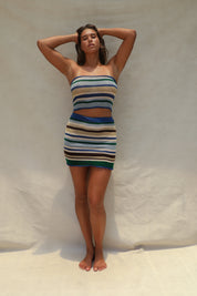 Elea Knit Mini Skirt - Cape Verde Stripe