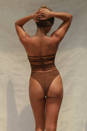 Paola One Piece Swimsuit - Coconut Oil Hibiscus Toweling
